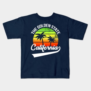 California Vintage 70s Retro Throwback Design Kids T-Shirt